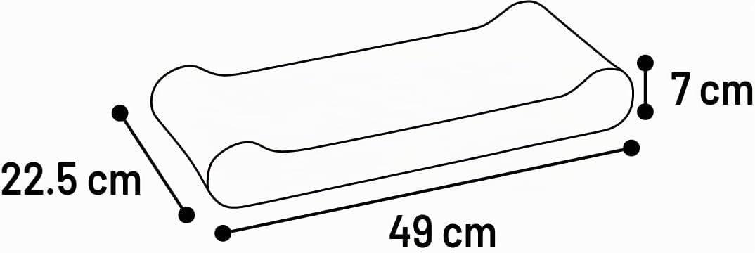Kratzbrett – Kratzpappe für Katzen – Flamingo Woka Braun – 49x22,5x7 cm – mit Catnip – beidseitig ve