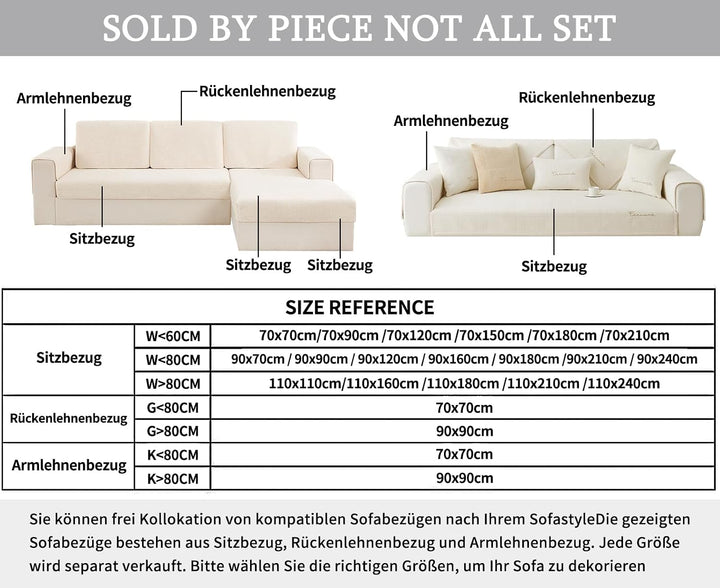 IMSGVIFO Sofa Sitzkissenbezug, Sofa Sitzkissenbezug Stretch, Elastischer Kissenbezüge, Husse Überzug