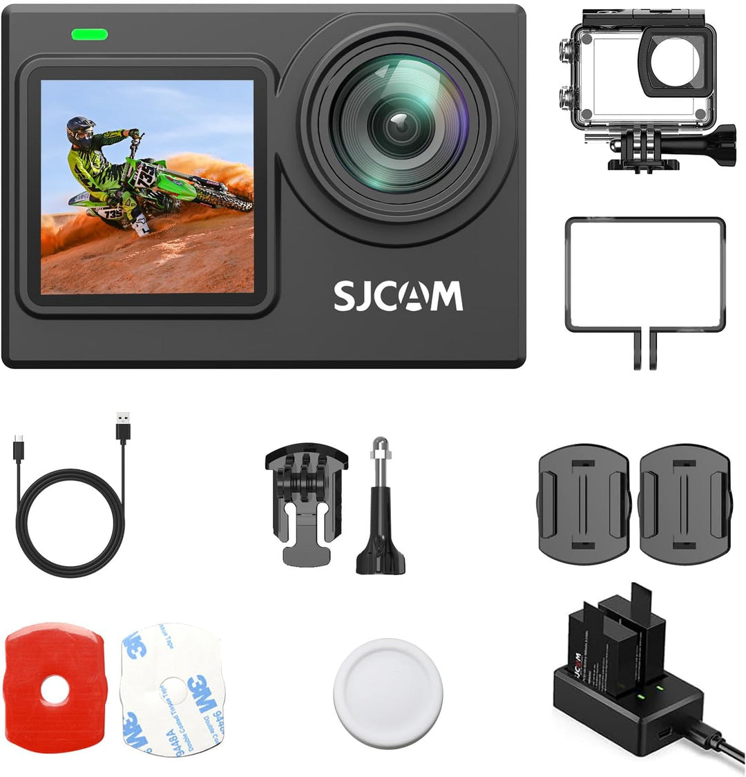 SJCAM SJ6 Ultra 4K Action Cam Unterwasserkamera 30m Wasserdicht, 166° Super Weitwinkel, 6-Achsen EIS