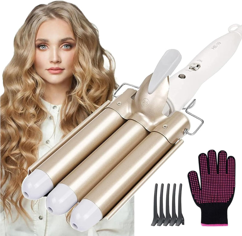 Flintronic Lockenstab, 3 Fässer Wellen Locken Stab, 22mm Welleneisen Haar Styling Werkzeug, 180℃ -21