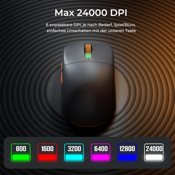 RK ROYAL KLUDGE M30 Gaming Mouse Wireless, 12000 DPI PixArt PAW3311 Sensor, 41g Ultralight, 1000Hz P