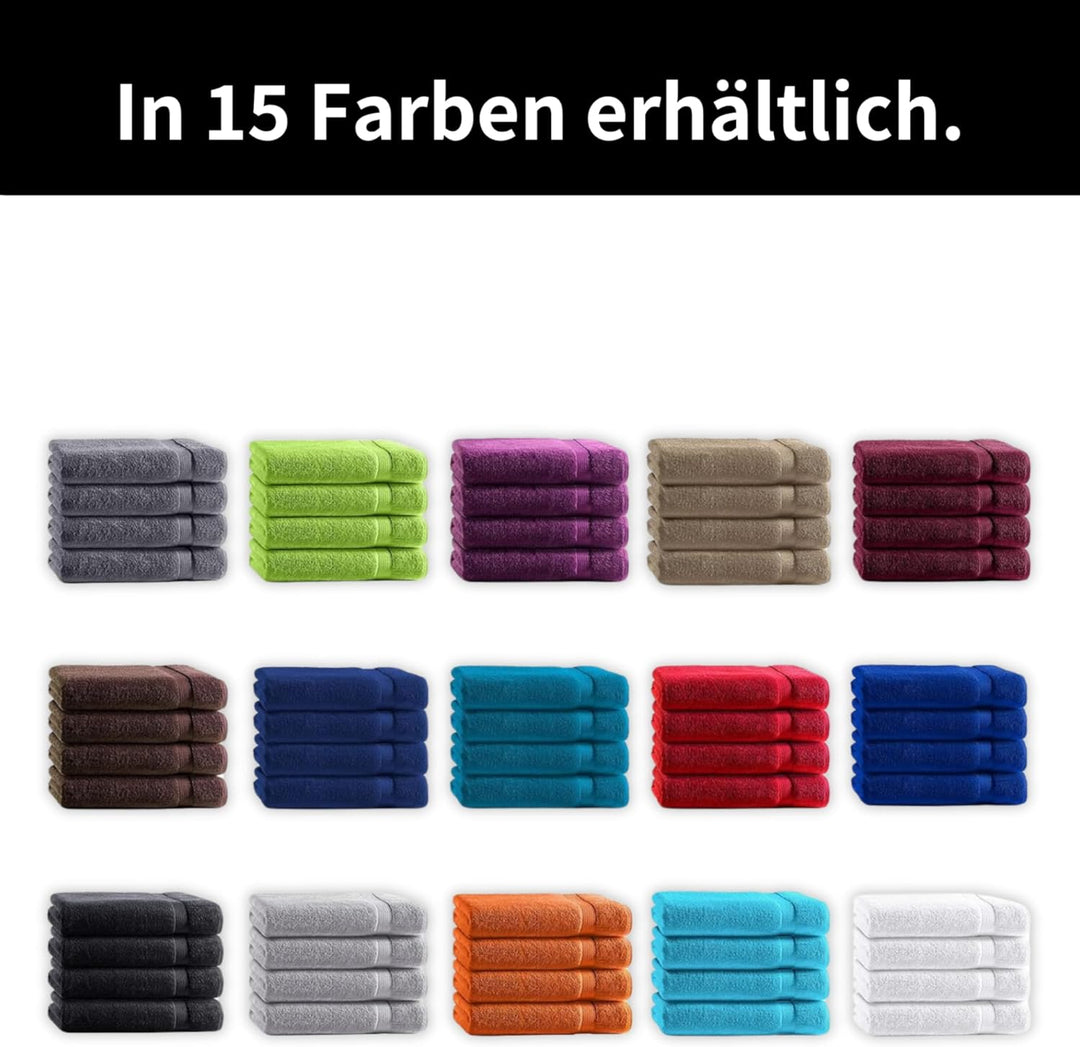 2X Duschtuch + 4X Handtuch | Kaffeebraun | 100% Baumwolle Frottier | Oeko-TEX® Standard 100 | Premiu