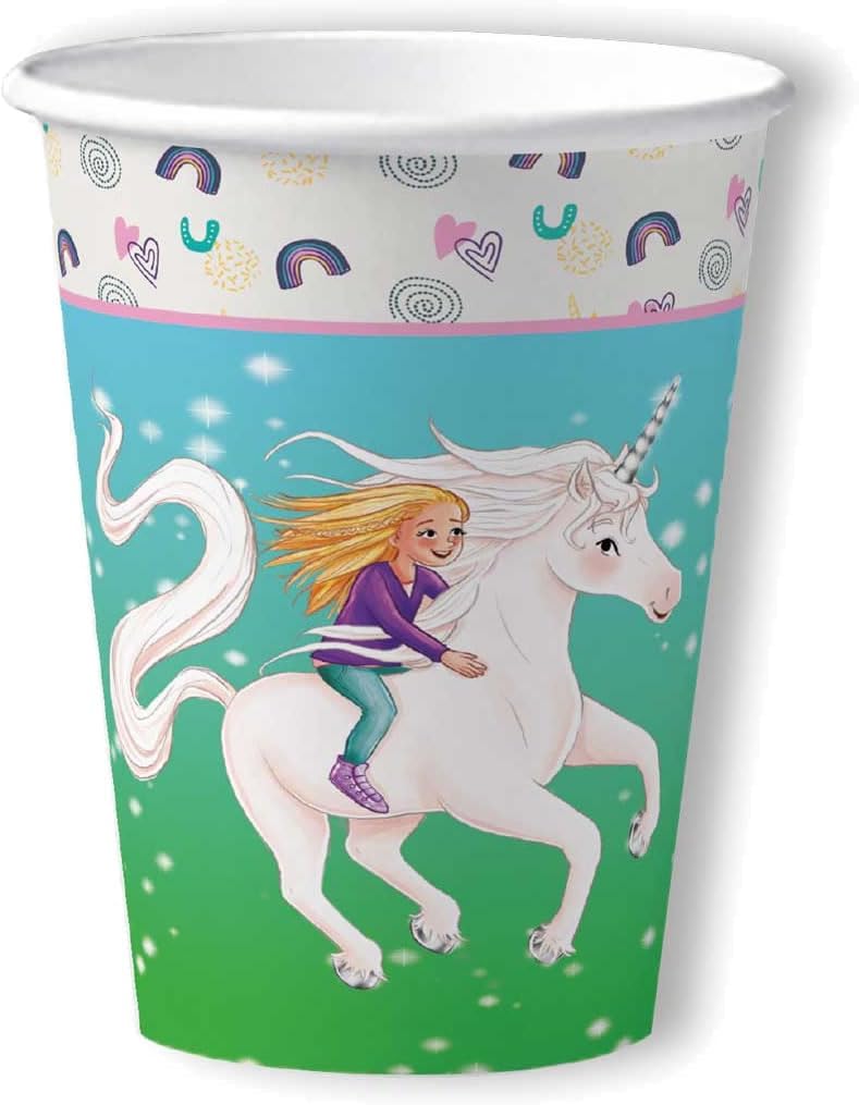 Carpeta 37-TLG Party-Set * STERNENSCHWEIF * für 8 Kinder mit Teller + Becher + Servietten + Luftball