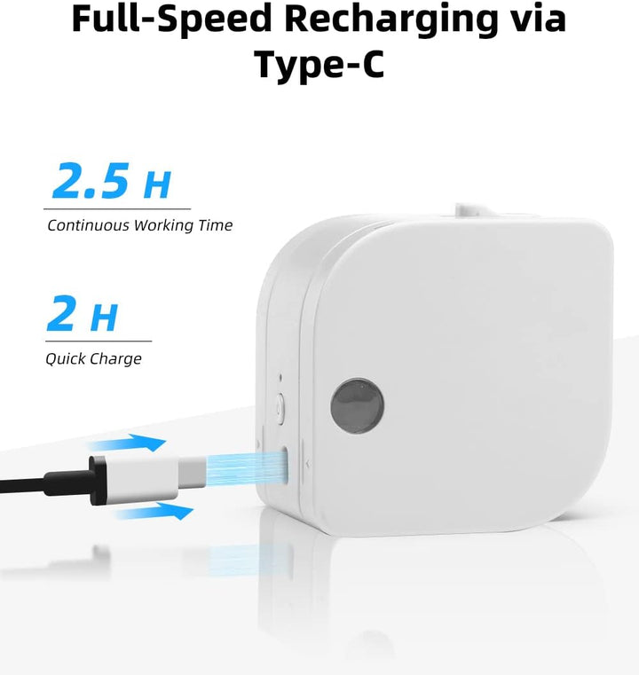 Phomemo P12-Pro Mini Bluetooth Etikettiergerät, USB aufladbares Thermo-Beschriftungsgerät Selbstkleb