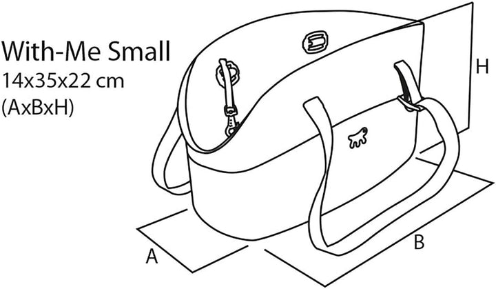 Ferplast Hundetragetasche für kleine Hunde und Katzen WITH-ME SMALL, Transporttasche für Haustiere,
