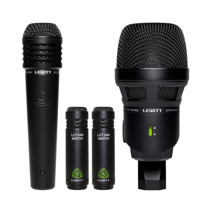 Drum Mikrofon Set BEATKIT mit 4 XLR Mikrofonen Kondensator inkl. 1x Kick Drum Mikro 1x Snare Mikro &