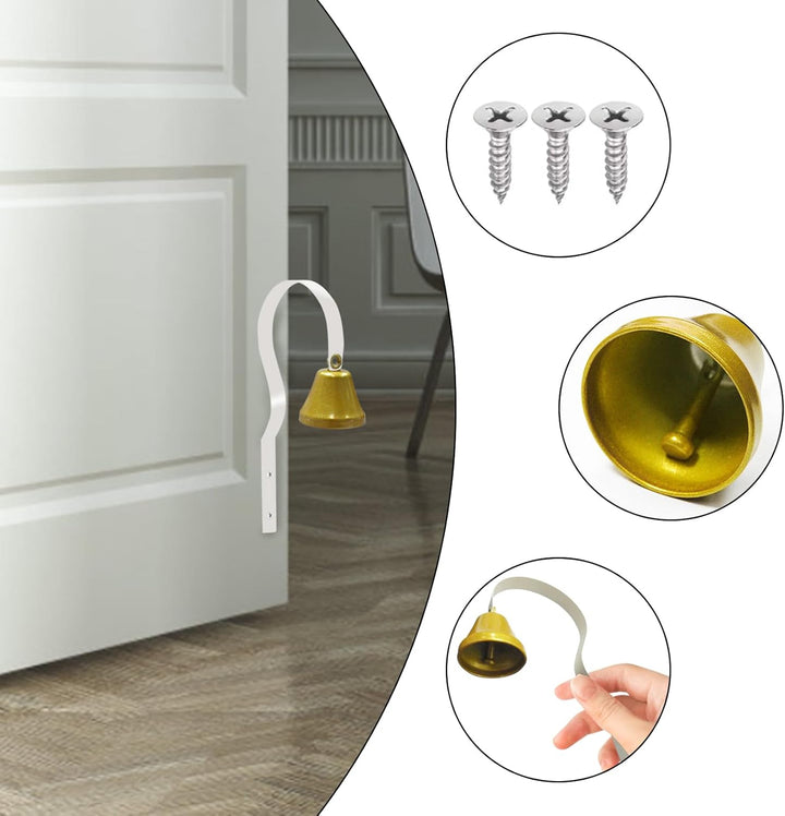 2 Stück Ladenbesitzer Glocke, Hundetraining Glocke Metall Türglocke Warnung Anruf Retro Dekoration,