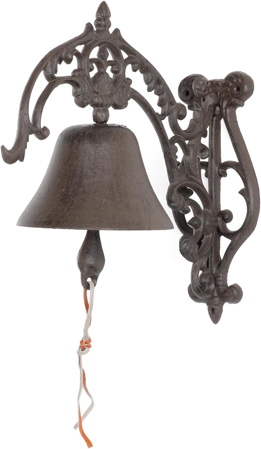 Moritz Gusseisen Wandglocke verziert mit Ornamenten Glocke Türglocke 29 cm Höhe Hausglocke antik Sti