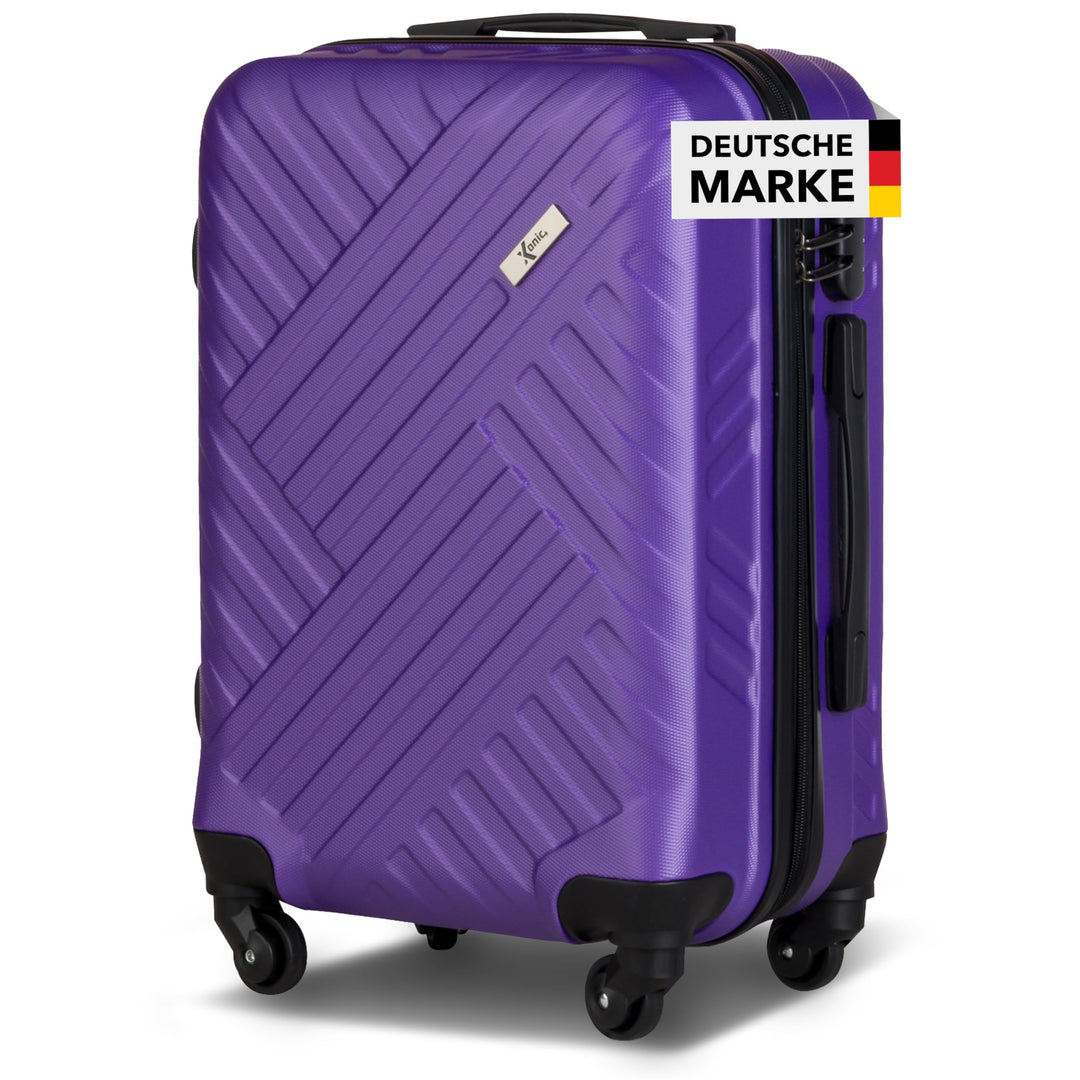 Xonic Design Reisekoffer - Hartschalen-Koffer mit 360° Leichtlauf-Rollen - hochwertiger Trolley mit