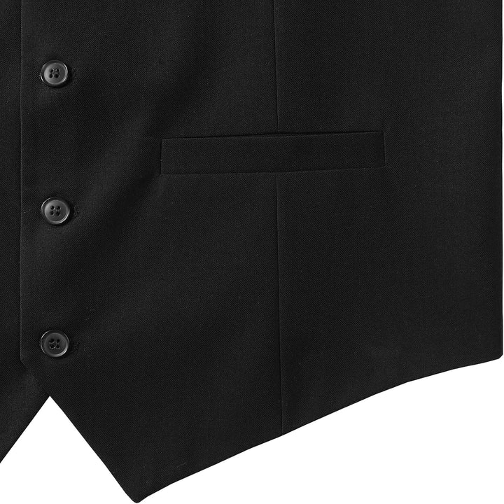Herren Hipster Urban Design Business formelle Weste Slim Fit Anzug Smoking Kleid Weste, S Schwarz
