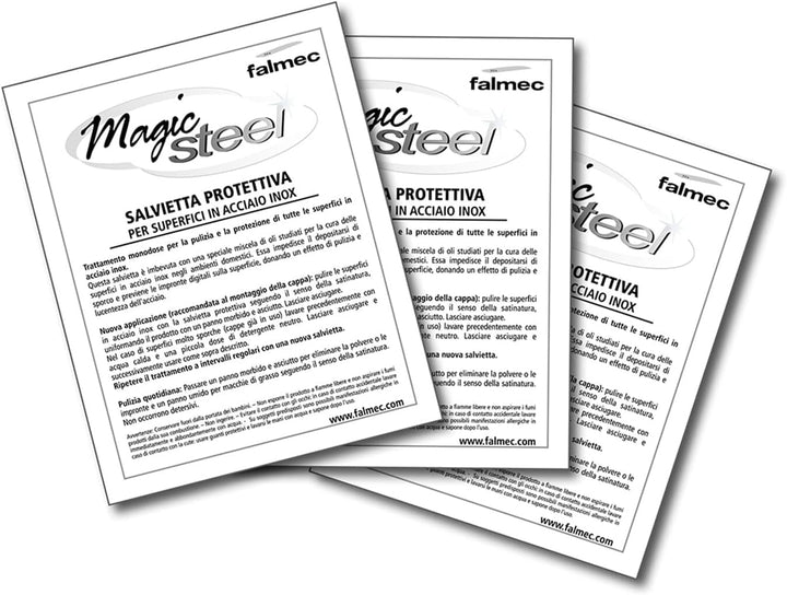 FALMEC Reinigungstücher Magic-Steel | Edelstahl-Reinigung und Pflege | KACL.815 | 10 Stück