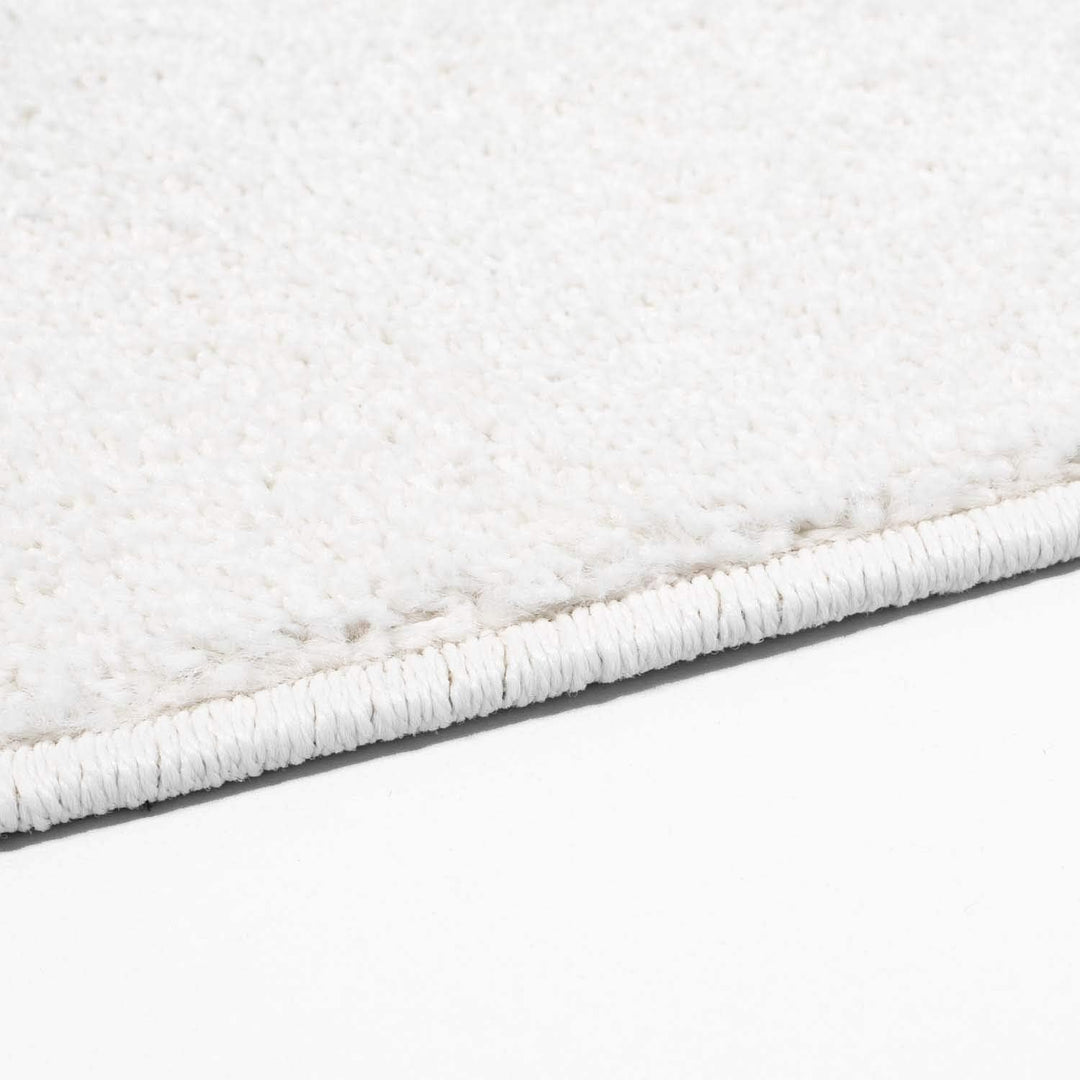 carpet city Teppich-Läufer Einfarbig Uni Flachfor Soft & Shiny in Weiss für Wohnzimmer; Grösse: 80x1