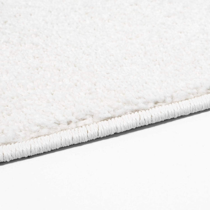 carpet city Teppich-Läufer Einfarbig Uni Flachfor Soft & Shiny in Weiss für Wohnzimmer; Grösse: 80x1