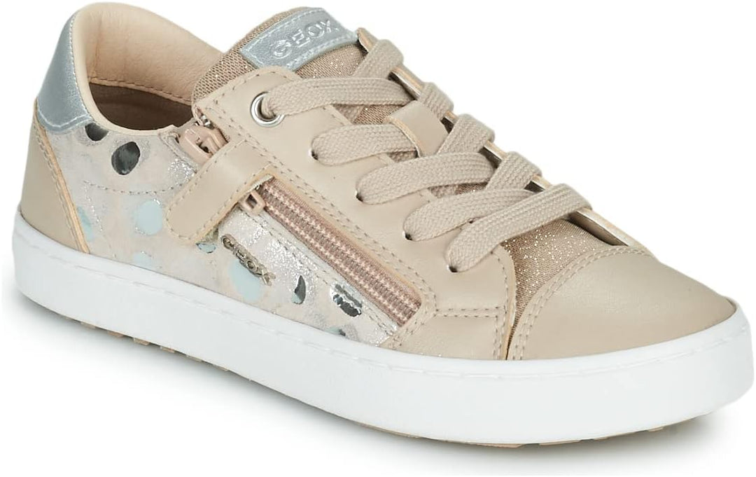 Geox Mädchen J Kilwi Girl Sneaker 29 EU Beige Silver, 29 EU Beige Silver