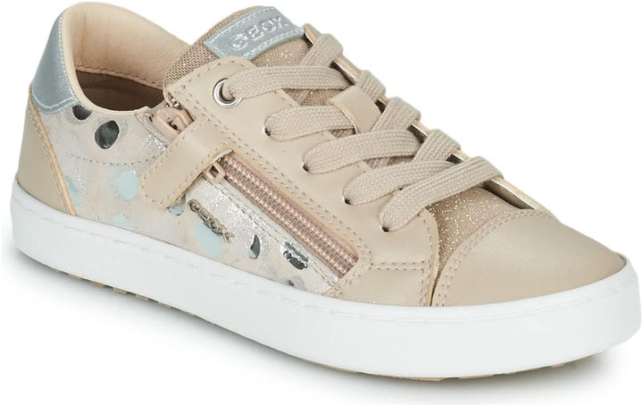 Geox Mädchen J Kilwi Girl Sneaker 29 EU Beige Silver, 29 EU Beige Silver