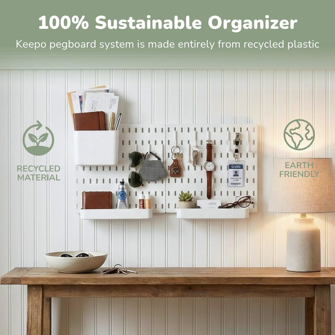Keepo Stecktafel-Kombinationsset, Stecktafeln und Zubehör, modular zum Aufhängen für Wand-Organizer,