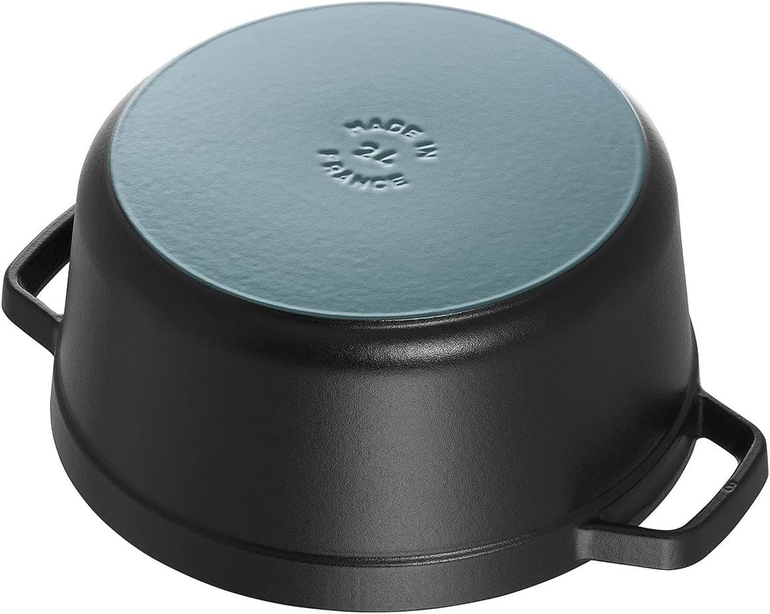 STAUB Gusseisen Bräter/Cocotte, Rund 26 cm, 5 L, Aromaregen Funktion, Für alle Herdarten geeignet, S