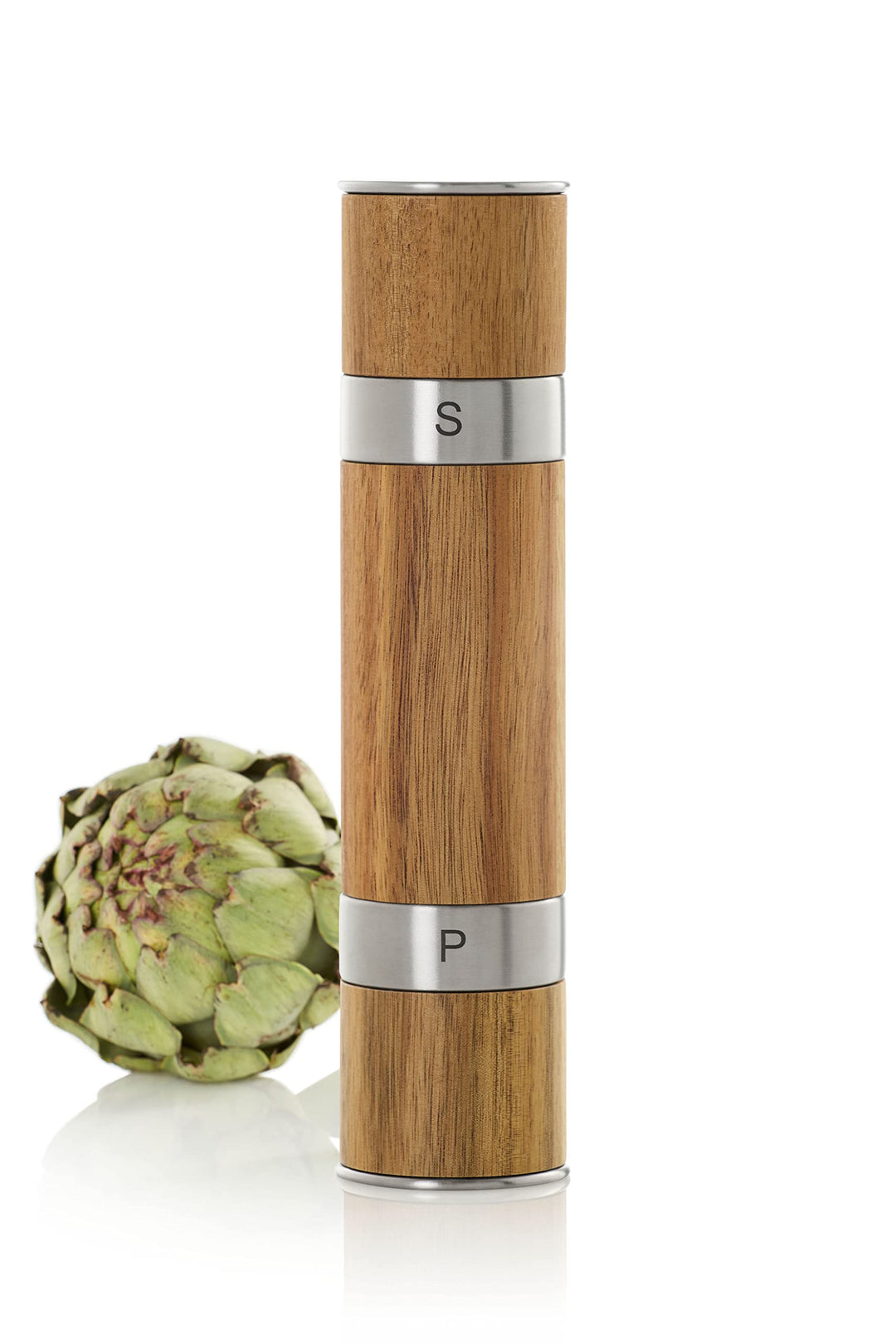 AdHoc MP90 manuelle Doppelmühle aus Holz DUOMILL | Premium Salzmühle und Pfeffermühle | langlebiges