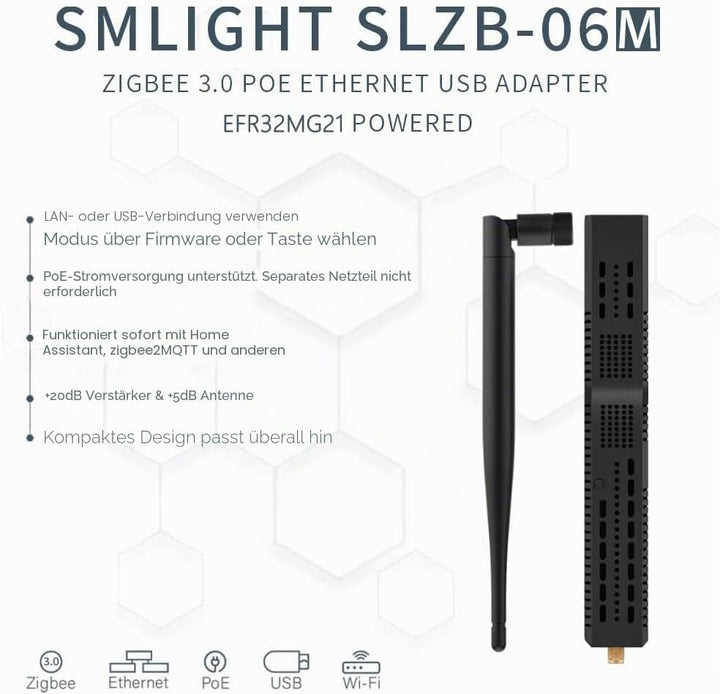 SMLIGHT SLZB-06M - Ein Zigbee 3.0 auf Ethernet, USB und WiFi Adapter mit PoE-Unterstützung, funktion