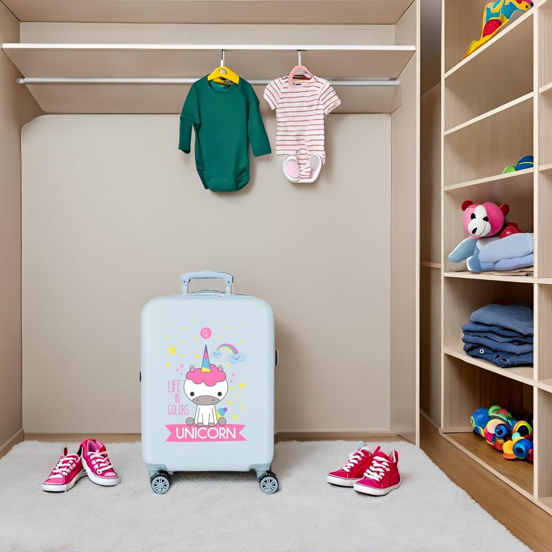 Roll Road Little Me Kabinenkoffer Blau 37x55x20 cms Hartschalen ABS Kombinationsschloss 32L 2,5Kgs 4