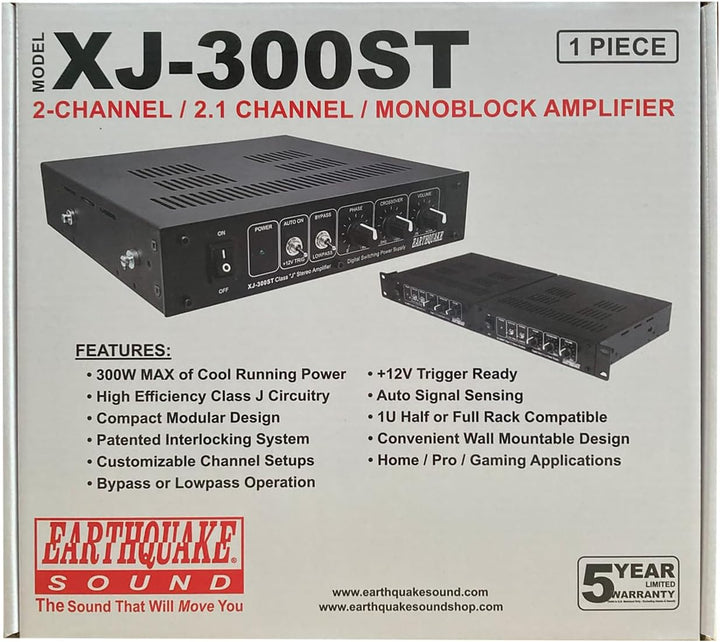 Earthquake Sound XJ-300ST Class J Stereo-Verstärker, 320 Watt, 12 V Trigger Gold