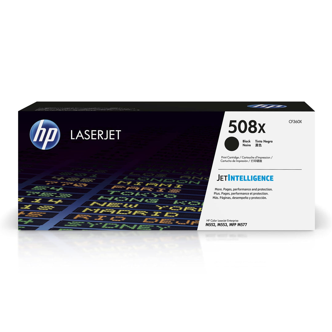 HP 508X (CF360X) Schwarz Original Toner mit hoher Reichweite für HP Color Laserjet Enterprise M552dn