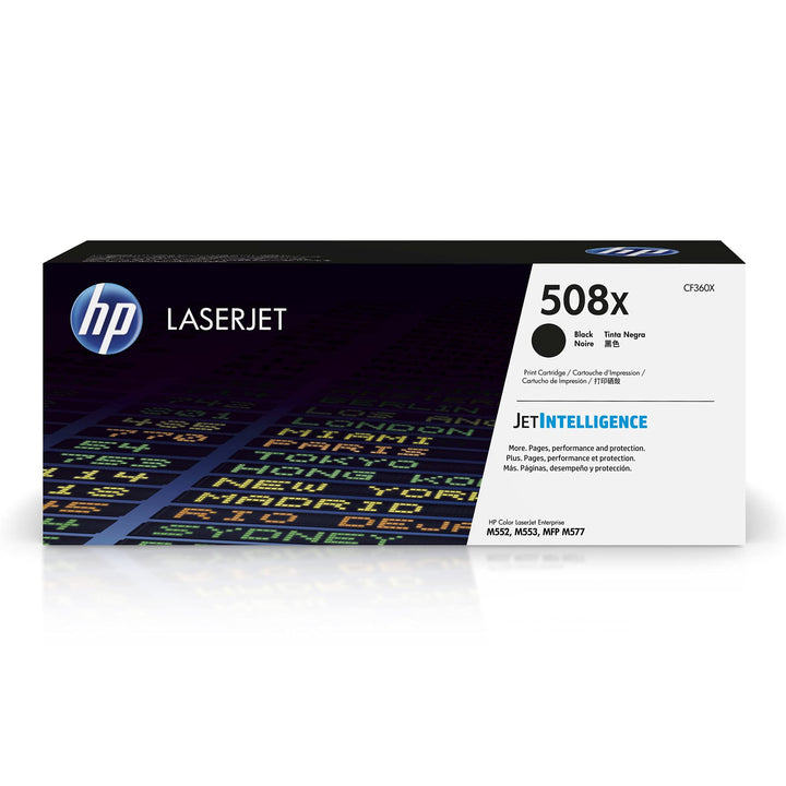 HP 508X (CF360X) Schwarz Original Toner mit hoher Reichweite für HP Color Laserjet Enterprise M552dn