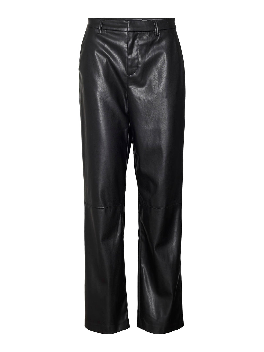 VERO MODA Female Hose in Lederoptik VMZAMIRAOLYMPIA Mittlere Taille Hose XL / 34L Schwarz, XL / 34L