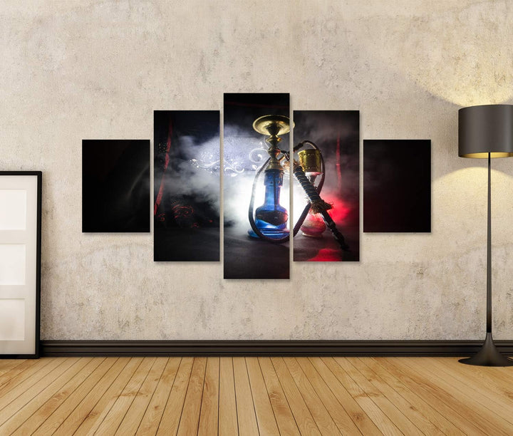 islandburner Bild auf Leinwand Shisha Konzept Heisse Kohlen Bilder Wandbilder Poster Leinwand 170x80
