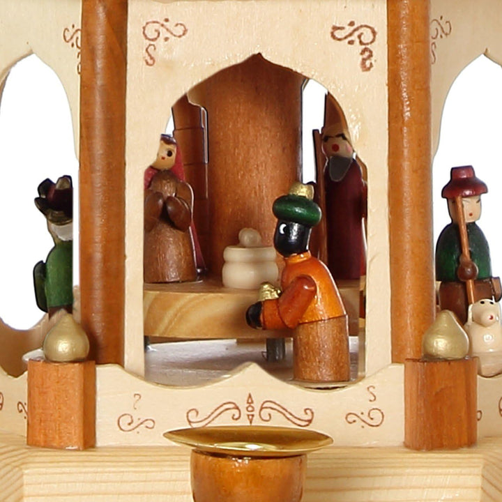 Sikora P20 Klassische Holz Weihnachtspyramide 3 Etagen