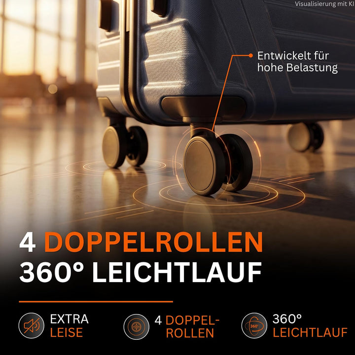 Cocoono Premium Handgepäck Koffer 55x40x20cm - passend für Ryanair, Lufthansa, Eurowings und co. I 3