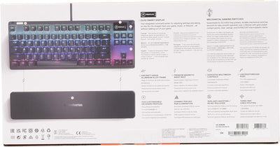 SteelSeries Apex 7 TKL - Mechanische Gaming-Tastatur – Kompakt (TKL) – OLED Smart Display – Rot Scha