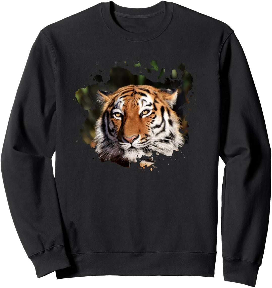 Tiger Face Wildlife Leppard Neuheit Geschenk Sweatshirt
