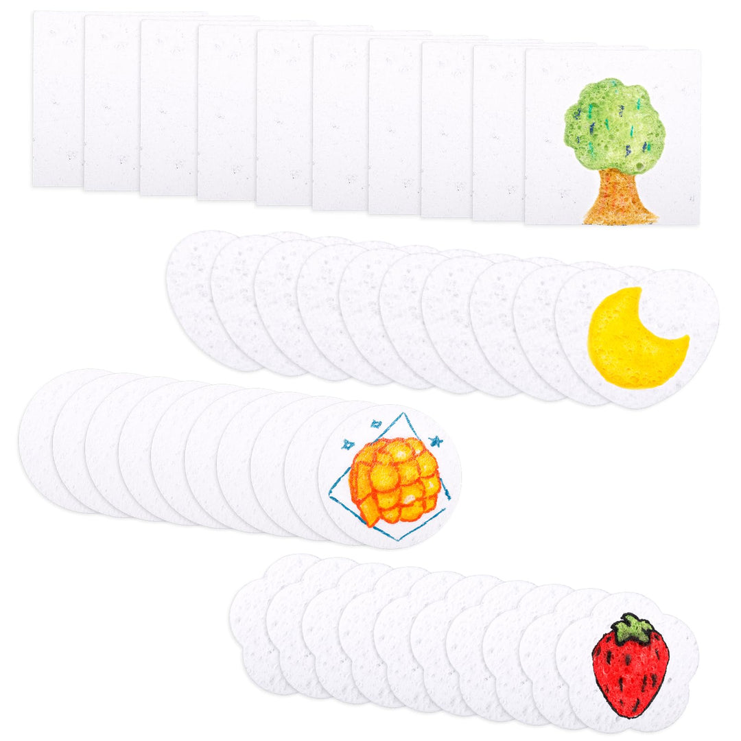 40 Stück Magisches Schaum-Strukturpapier, 3D Schaum Strukturmalerei Magische Puffy-Farbe DIY Leinwan