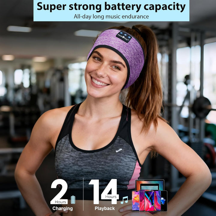 MUSICOZY Schlafkopfhörer Bluetooth 5.4, Bequem &amp; Ultraleicht Stirnband kopfhörer zum Schlafen mit Hi