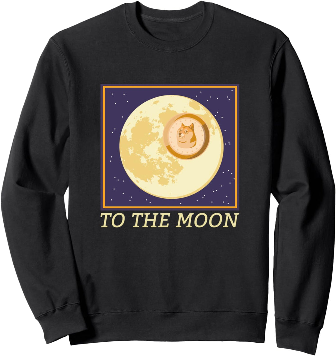 Dogecoin zum Mond Kryptowährung Investor Dogecoin Sweatshirt