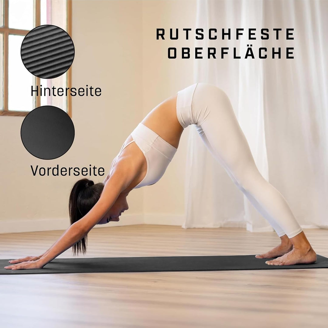 KG Physio Yogamatte Rutschfest und Gepolstert - Yoga Matte mit Tragegurt, Fitnessmatte, Turnmatte, S