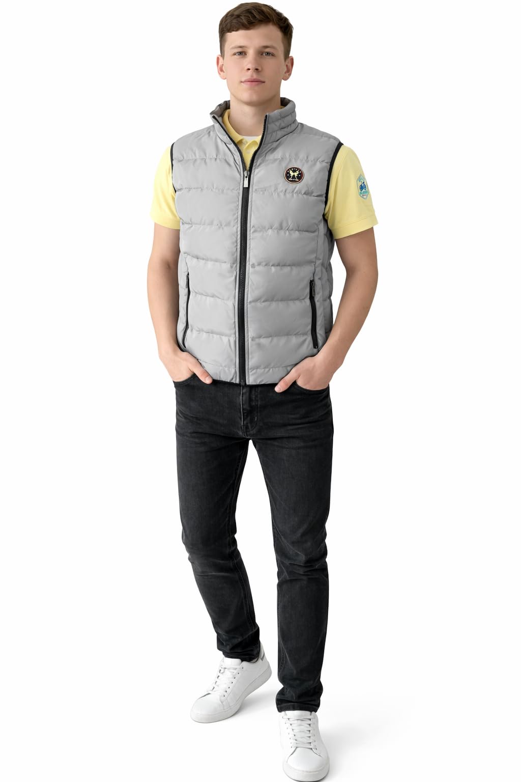 Herren leichte Steppweste Weste Berlin Bodywarmer mit Seitentaschen gesteppt ideal für den Übergang