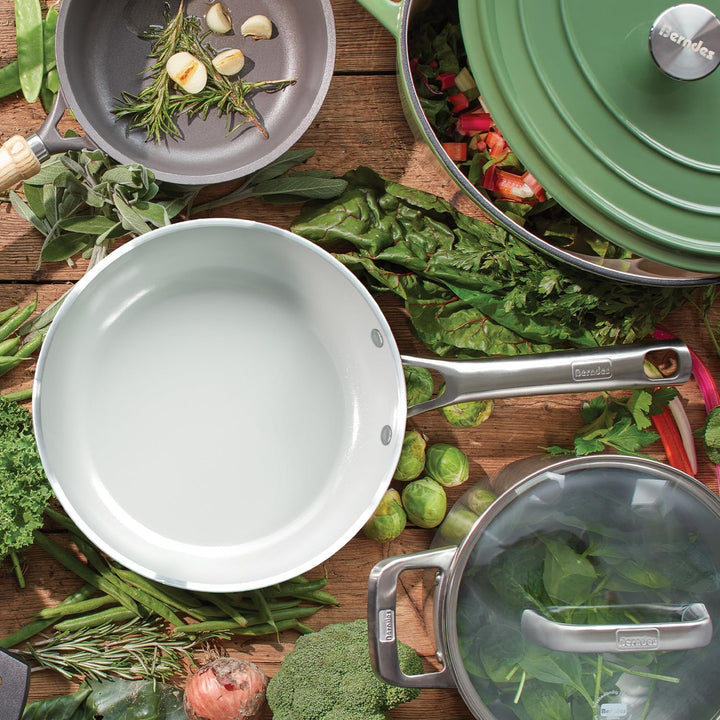 Berndes Pfannen Set b.free 3tlg. - frypan 20 cm, 24 cm &amp; 28 cm – aus recyceltem Aluminium - allherdt