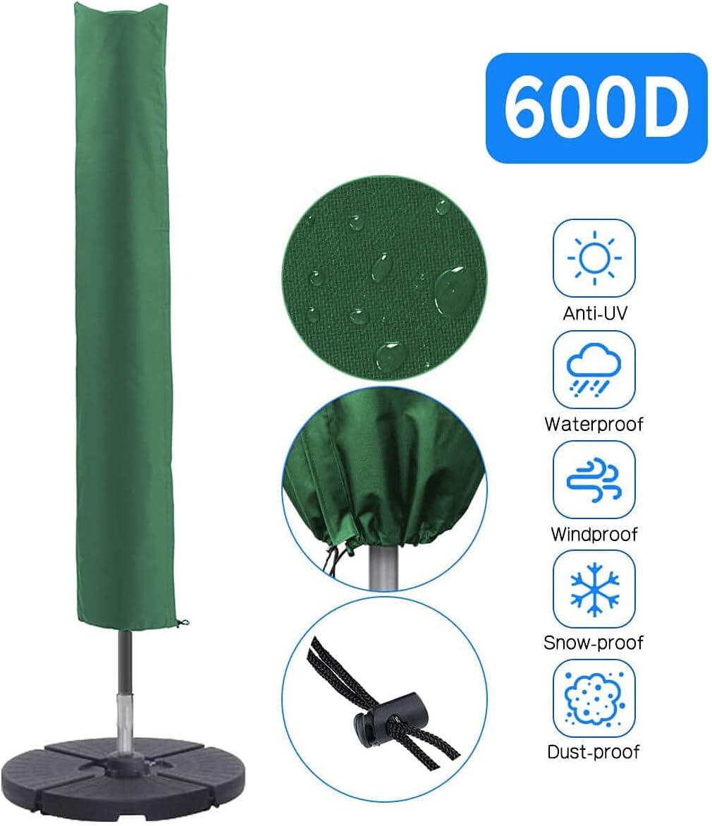 PATIO PLUS Sonnenschirm Schutzhülle, Wasserdicht Sonnenschirm Schutzhülle 2 m Durchmesser Abdeckhaub