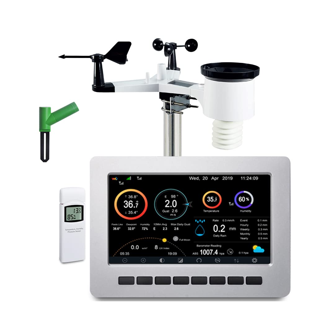 froggit HP1000SE PRO Wi-Fi WLAN Internet Funkwetterstation Wetterserver + DP100 Bodenfeuchte Funksen