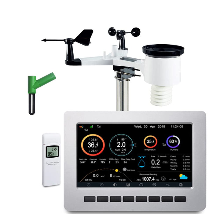 froggit HP1000SE PRO Wi-Fi WLAN Internet Funkwetterstation Wetterserver + DP100 Bodenfeuchte Funksen