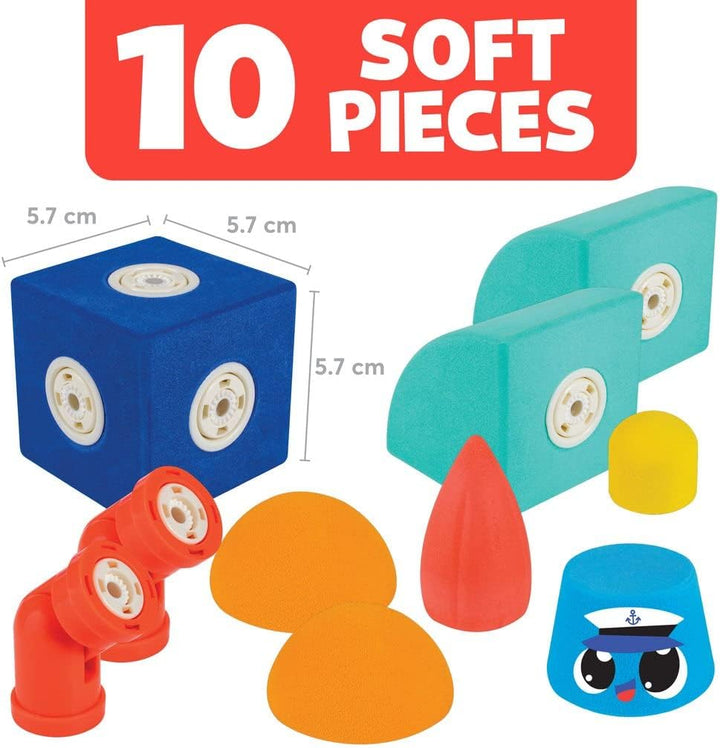 Blockaroo Magnetische Bauklötze als Lernspiel für Kinder, pädagogisches Wasserspielzeug Set für krea