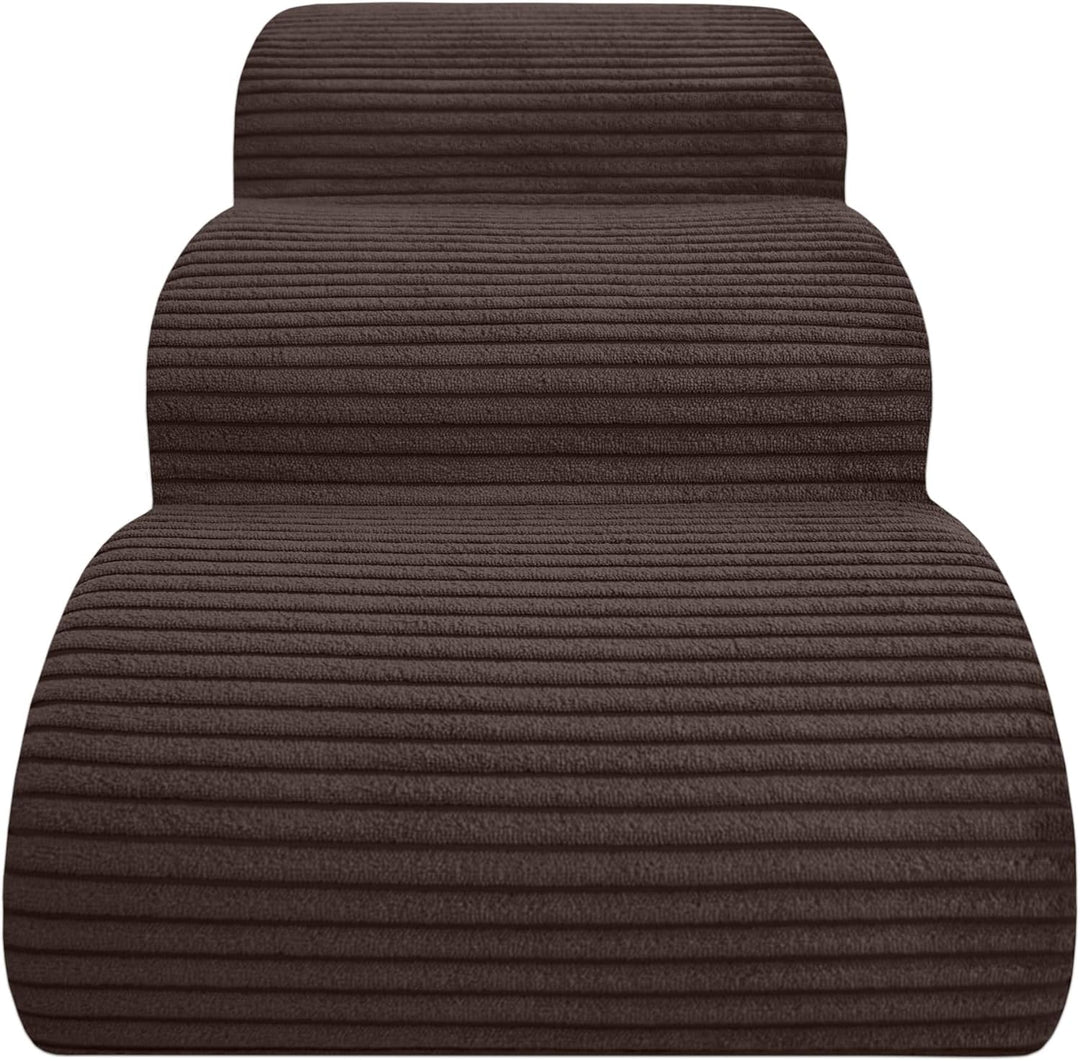 Hundetreppe 3 Stufen - 60 x 30 x 40 cm - rutschfest Weich für Kleine Hunde Haustiertreppe Stabil Sic