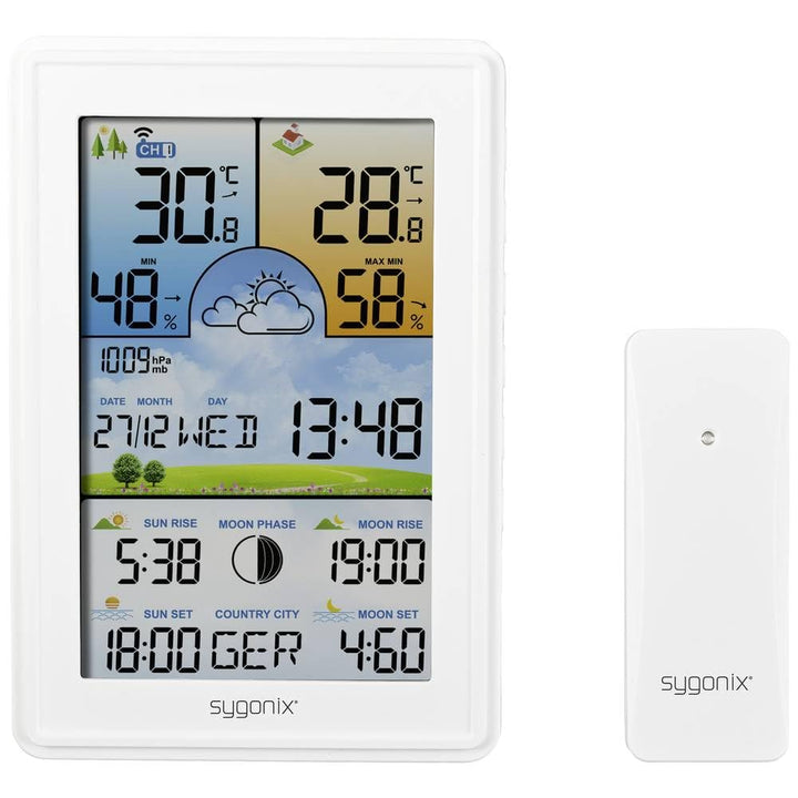 Sygonix SY-5509564 Digitale-Wetterstation Vorhersage für 12 bis 24 Stunden Anzahl Sensoren max. 3 St