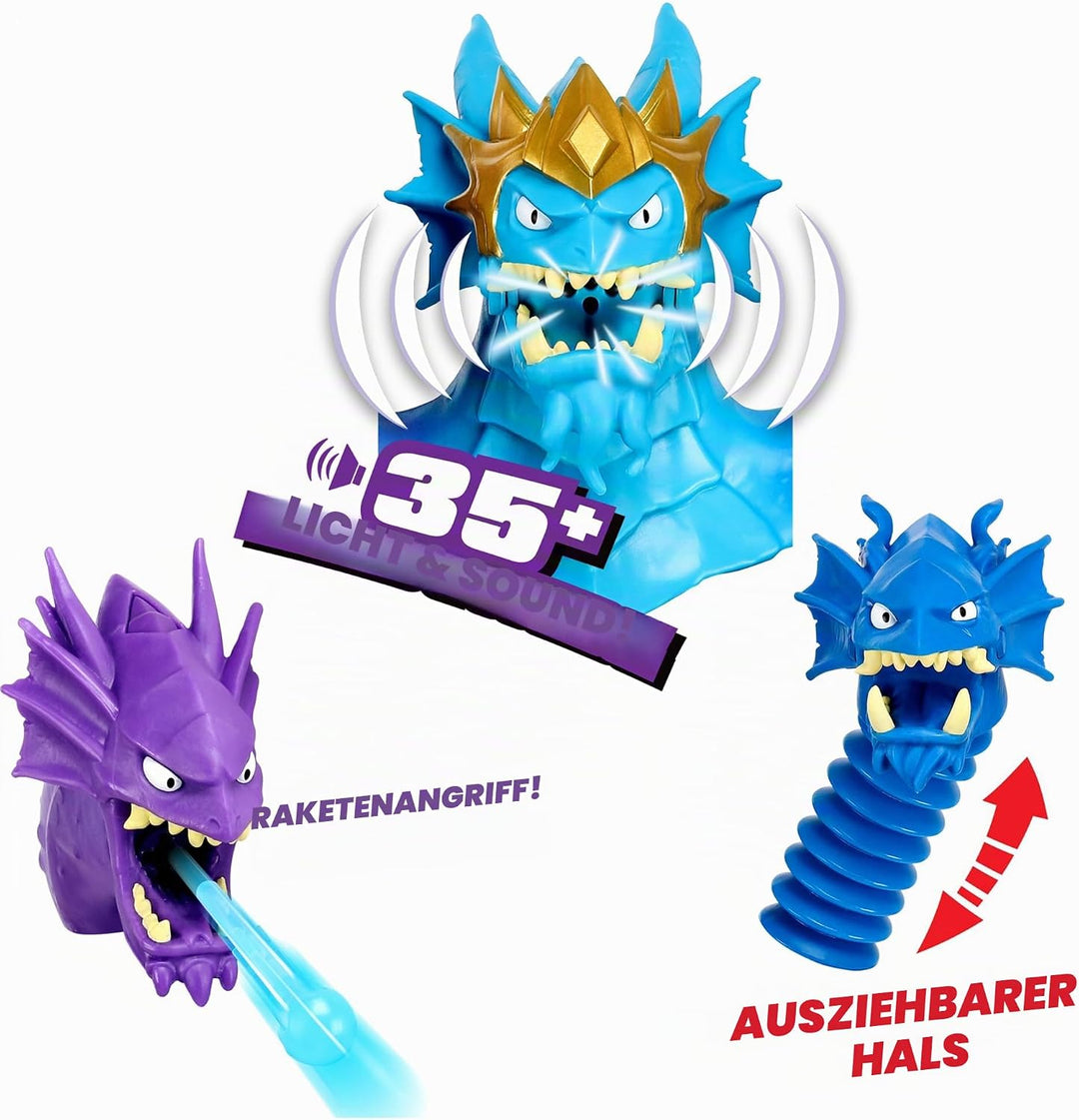Heroes of Goo Jit Zu Deep GOO Sea King Hydra-Figur mit 3-in-1-Schleim-Power, 3 Köpfen und Licht- &amp; S