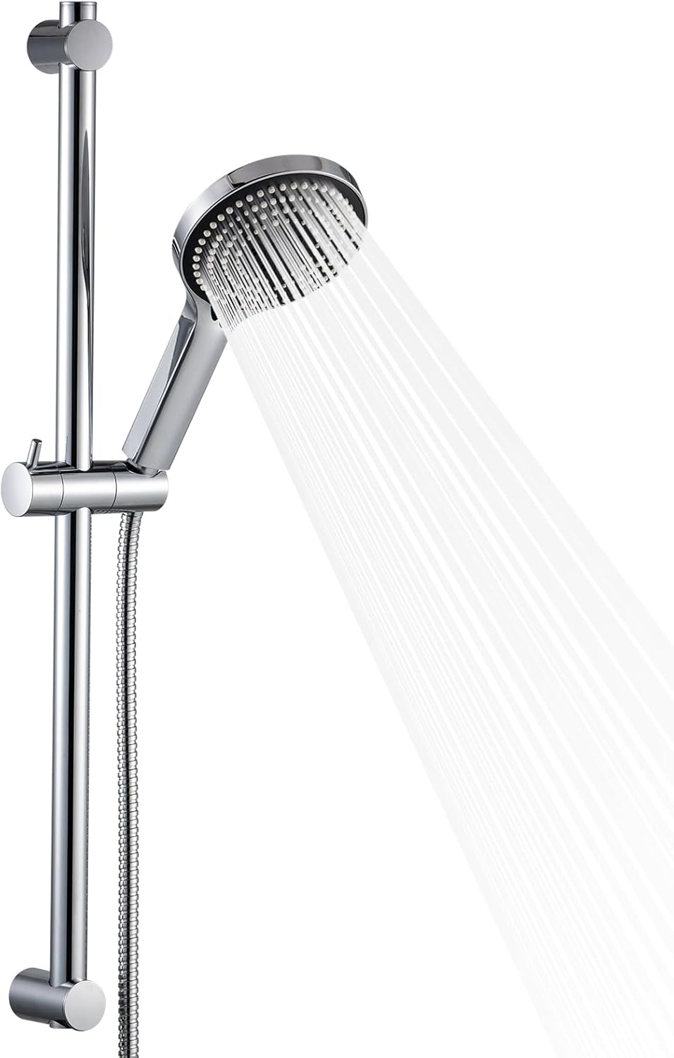 OFFO Duschstange mit Brause 68cm,Duschkopf mit Schlauch und Halterung,Duschkopf mit 6 Strahlarte, un