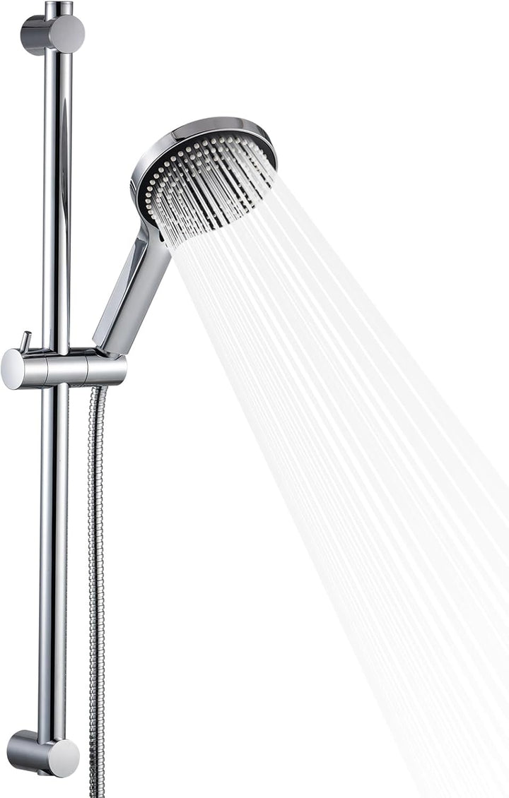 OFFO Duschstange mit Brause 68cm,Duschkopf mit Schlauch und Halterung,Duschkopf mit 6 Strahlarte, un