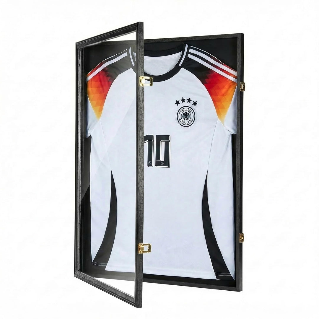 Trikotrahmen 60x80 Bilderrahmen für Trikot: Holz Rahmen zum befüllen Fussball Trikot - Gross XL Tief