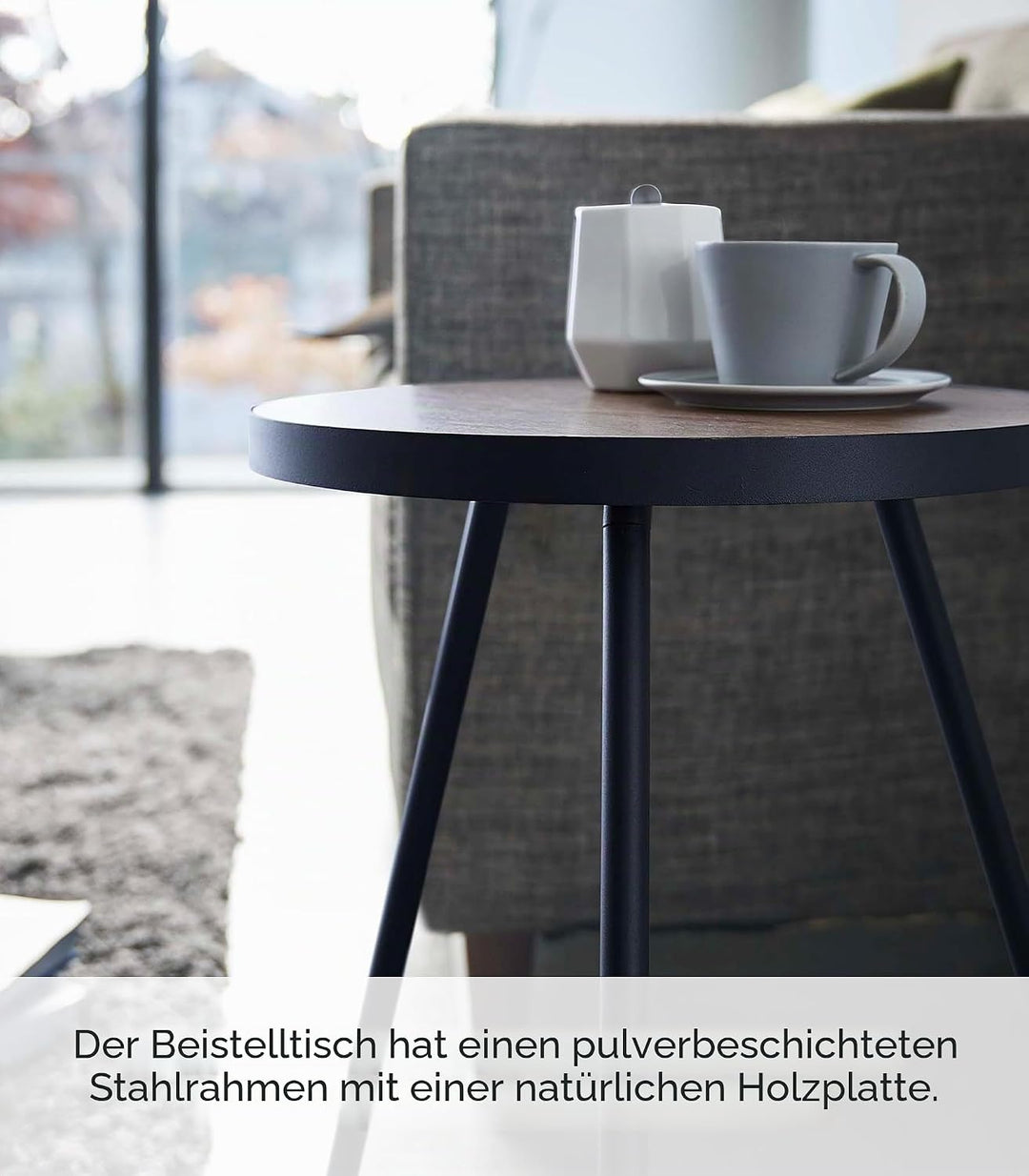 Yamazaki Tower Beistelltisch, Schwarz, One Size